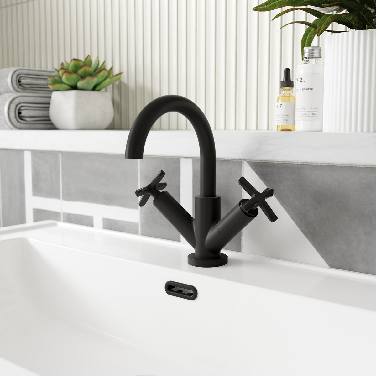 Cylin Deck Mounted Mono Basin Mixer With Pop Up Waste