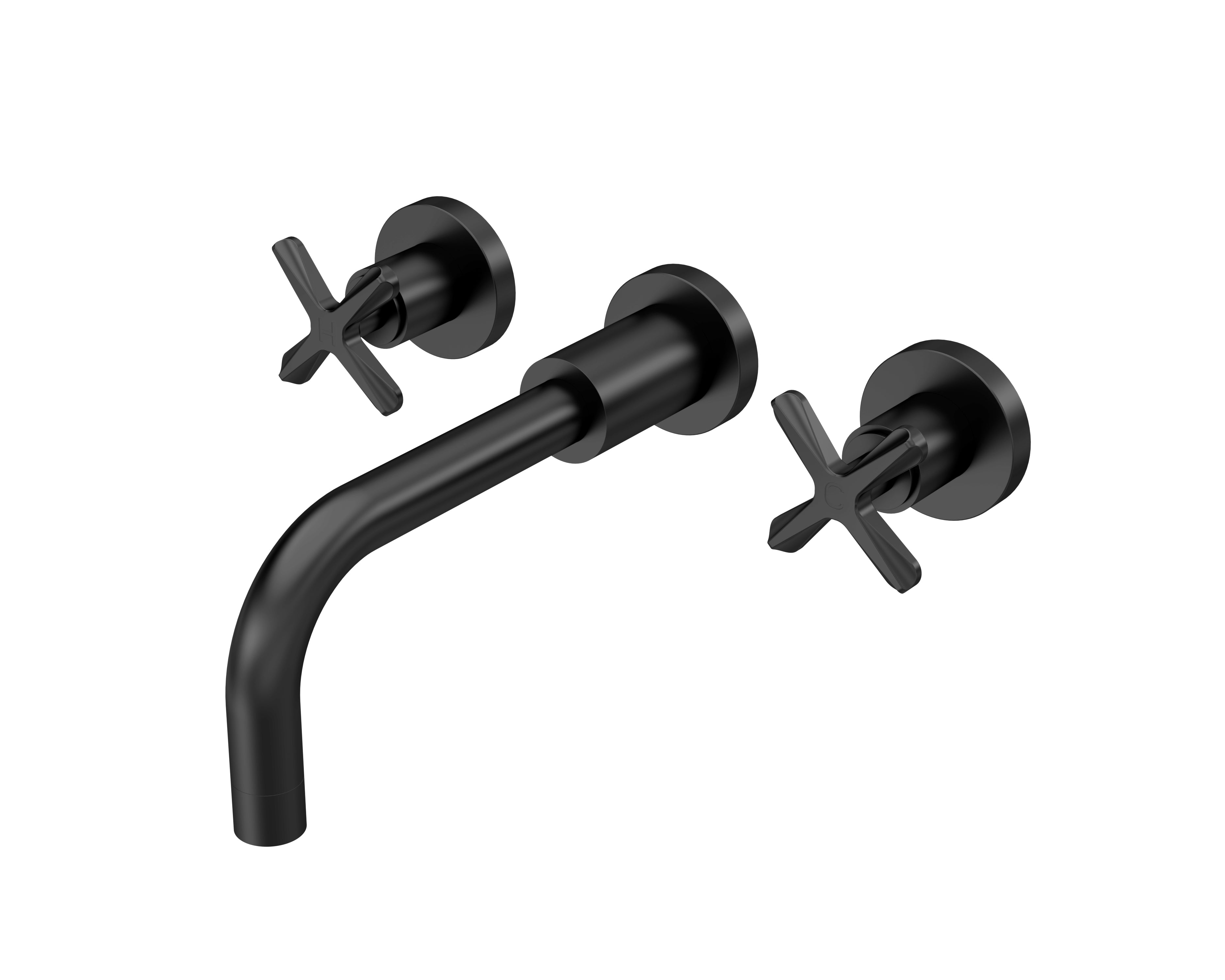 Cylin 3 Tap Hole Wall Mounted Basin Mixer