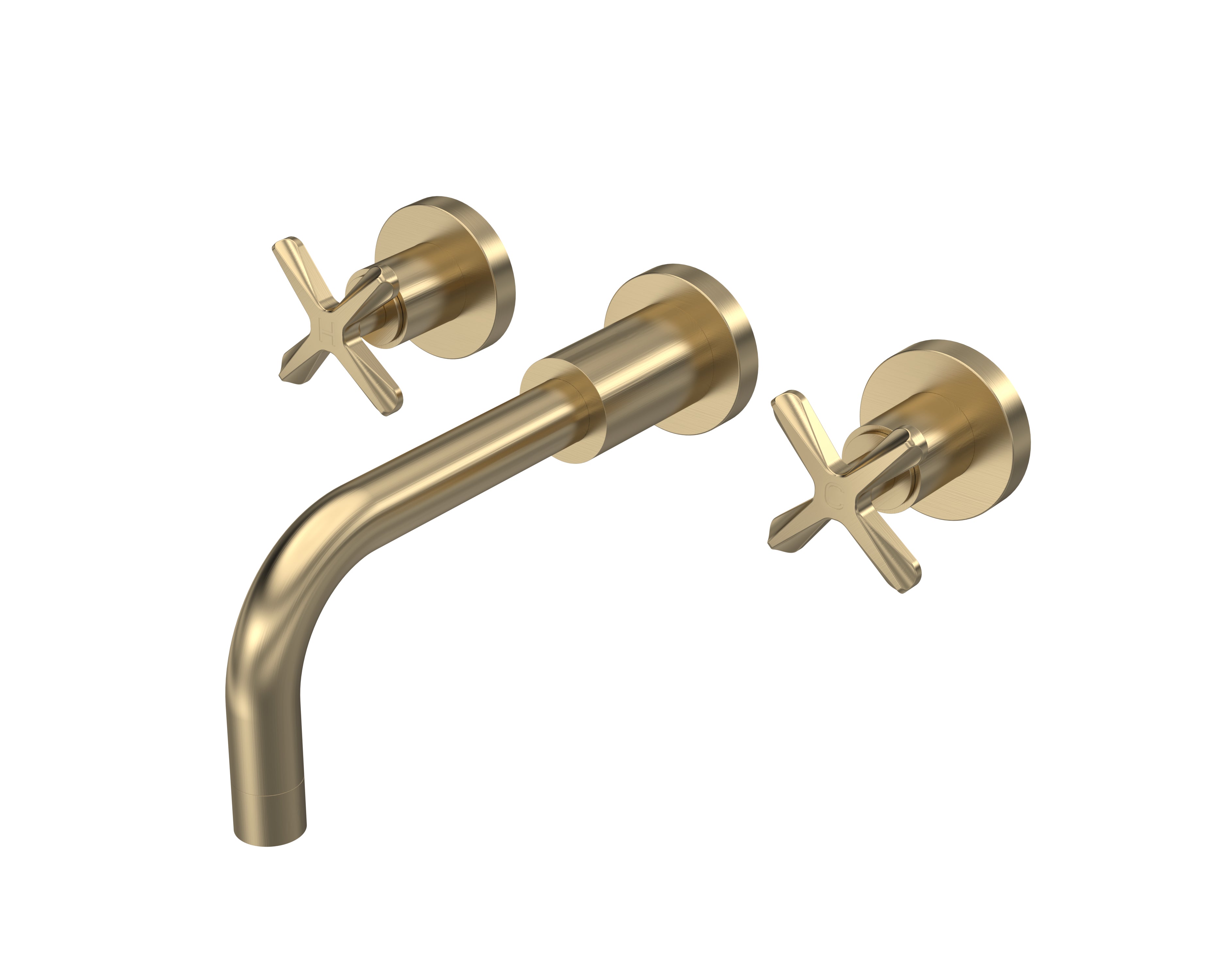 Cylin 3 Tap Hole Wall Mounted Basin Mixer