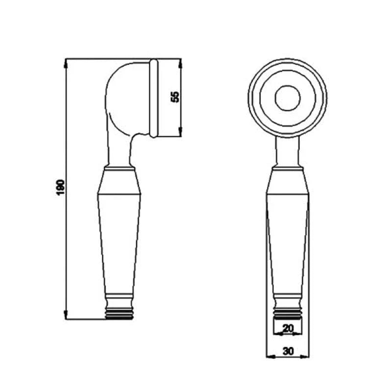 Hype Traditional Shower Handset - Chrome