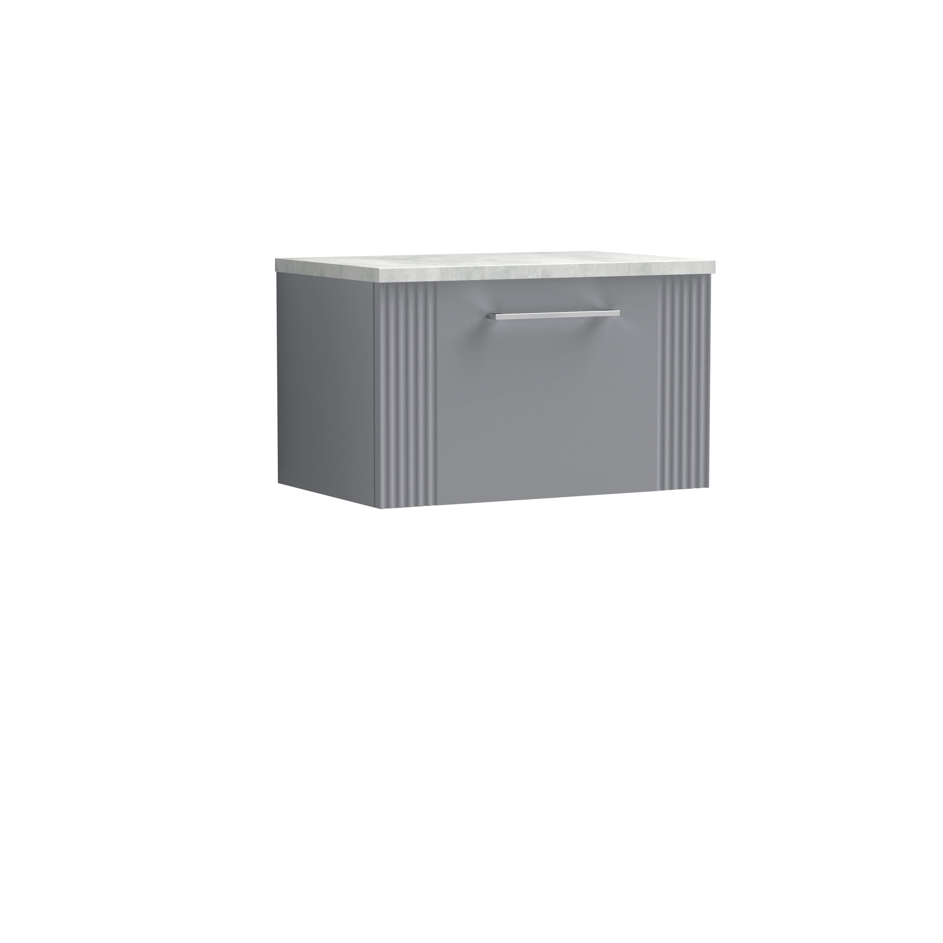 Nuie Deco 1 Drawer Wall Hung Vanity Unit 600mm Wide