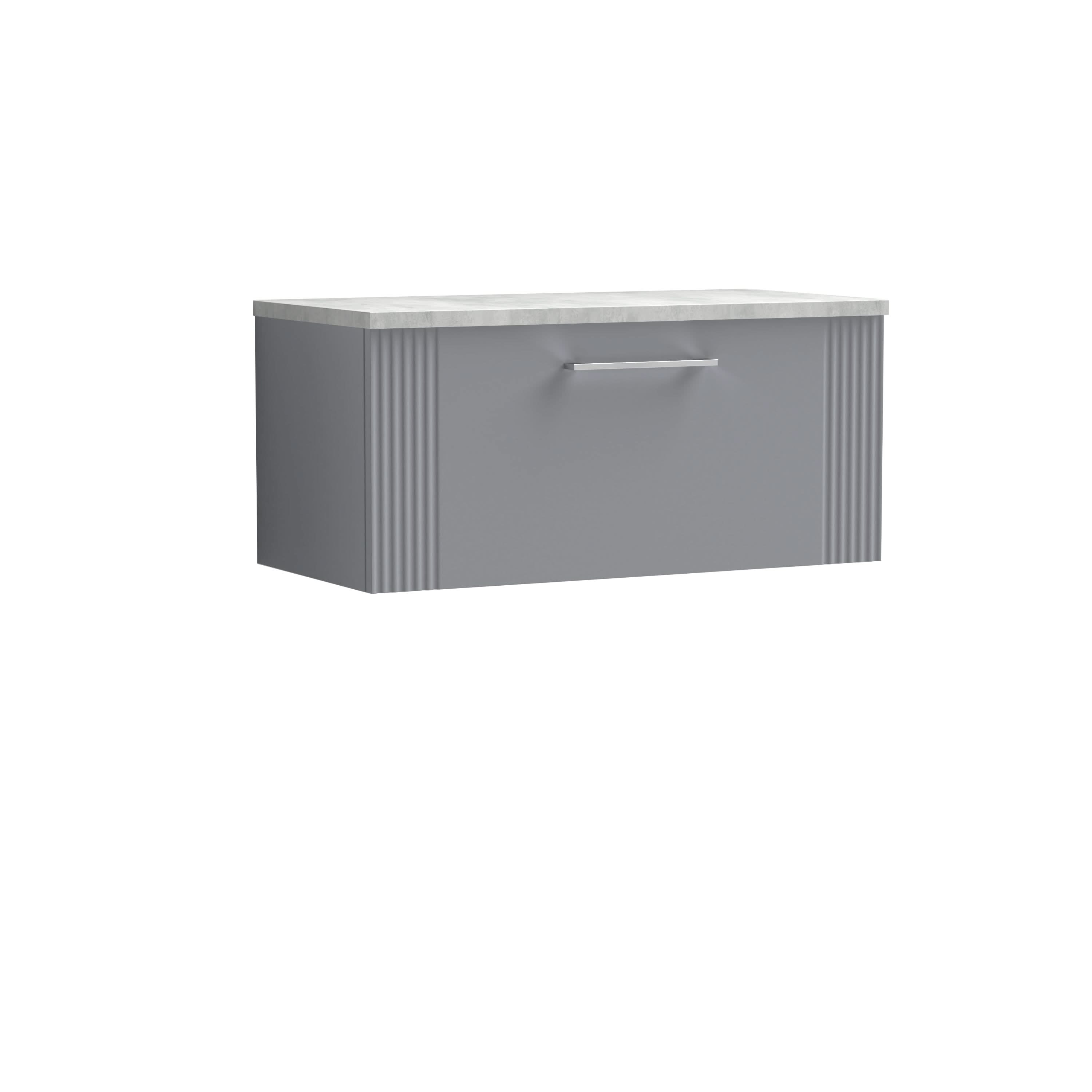 Nuie Deco 1 Drawer Wall Hung Vanity Unit 800mm Wide
