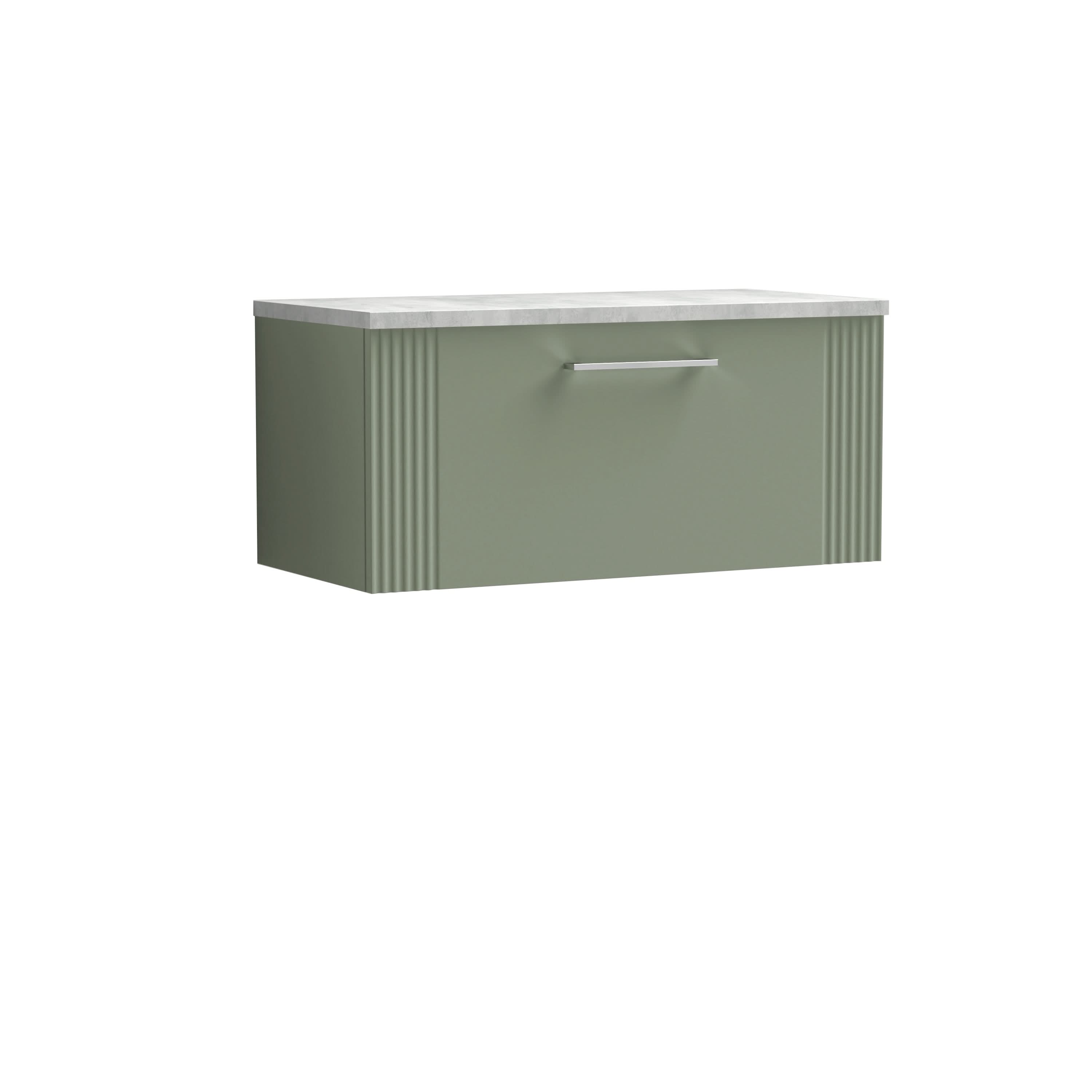 Nuie Deco 1 Drawer Wall Hung Vanity Unit 800mm Wide