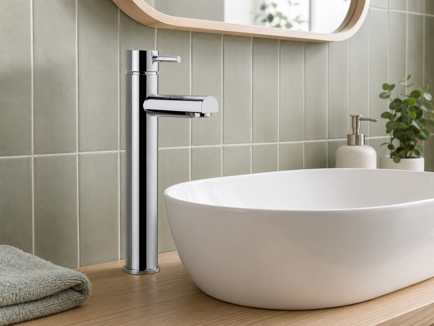 Delta Tall Basin Mixer Tap - Chrome
