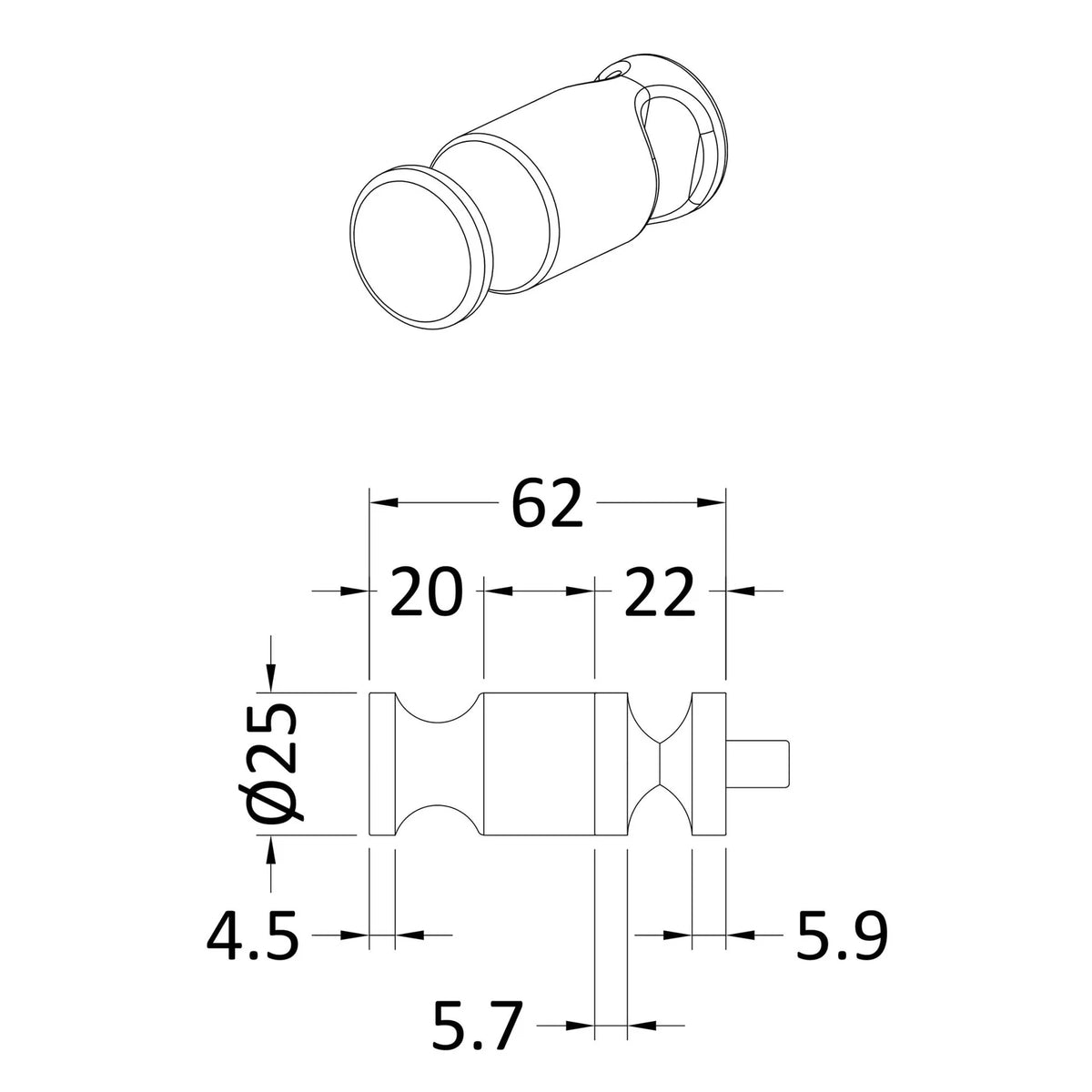 Apra Radiator Robe Hook - Chrome