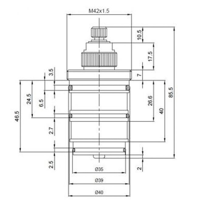 Hype Kubix Thermostatic Cartridge - Bronze