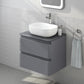Modern Curved Ceramic Countertop Basin - 465mm x 320mm - Gloss White