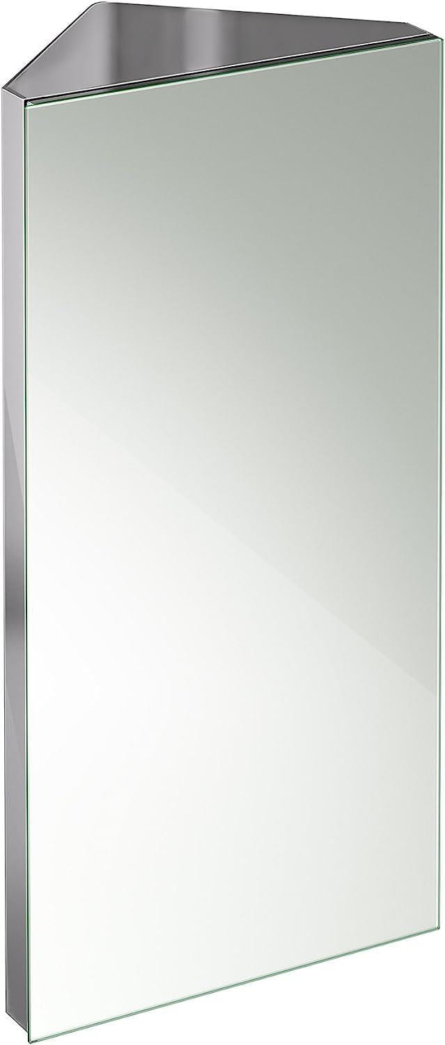 iBathUK Furniture > Mirrors iBathUK Bathroom Mirror Tall Corner Cabinet Storage Unit Stainless Steel Unit 300mm