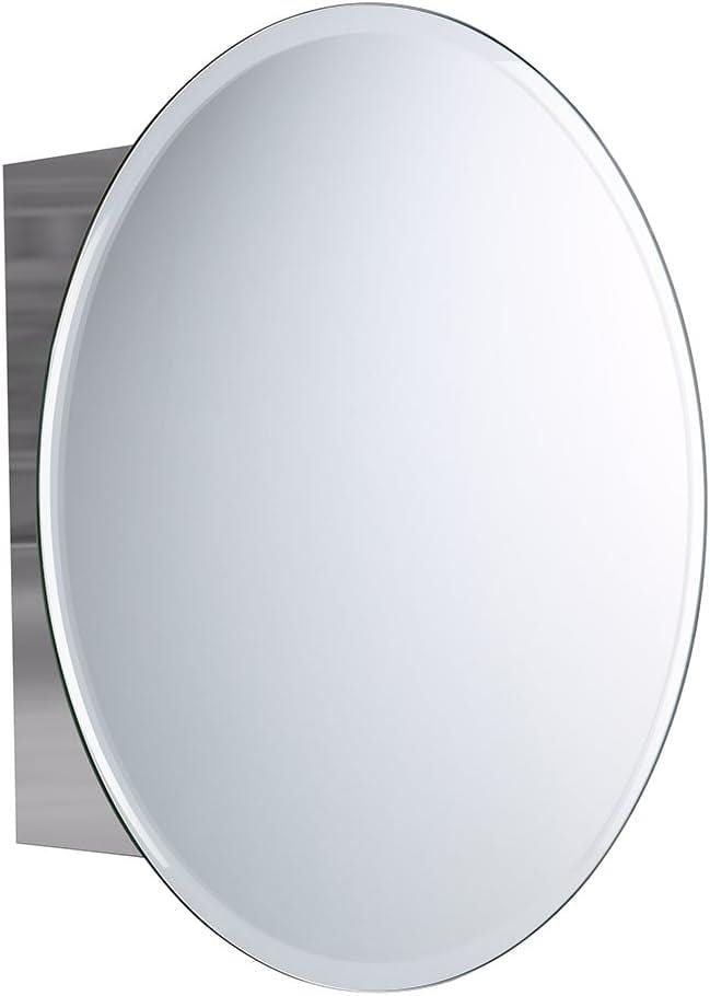 iBathUK Furniture > Mirrors iBathUK Mirror Cabinet Single Door Wall Mount Stainless Steel