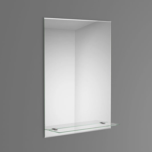 iBathUK 600 x 800mm iBathUK  Mirror Wall Mounted Rectangular and Glass Shelf