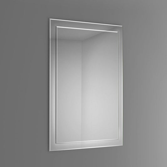 iBathUK 650 x 900mm iBathUK Mirror Wall Mounted Rectangular Frameless Designer Mirror