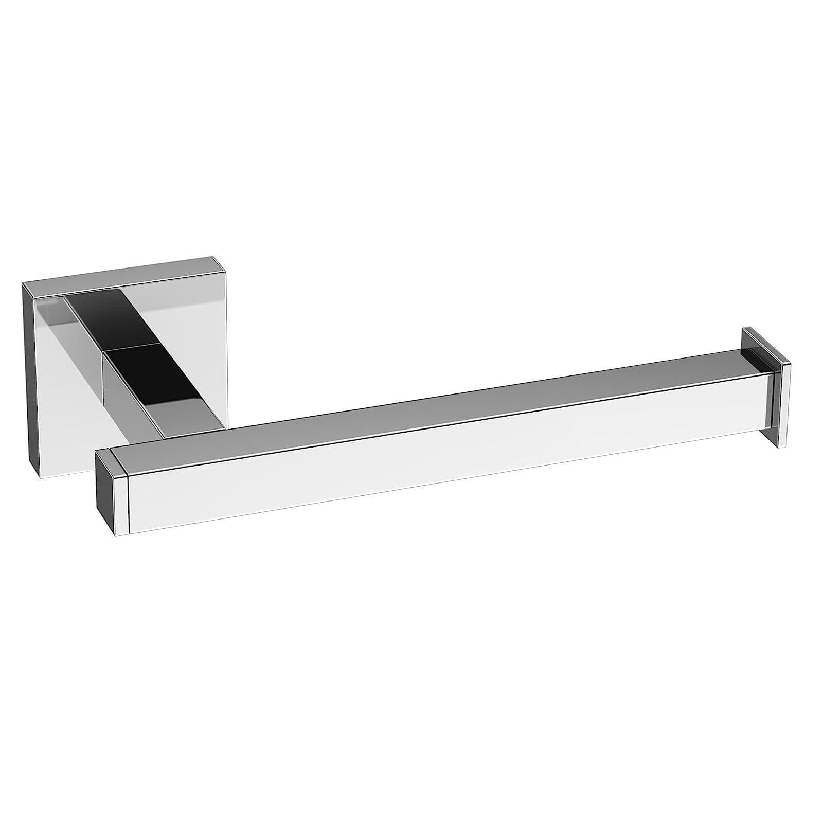 Modern Wall Mounted Square Toilet Roll Holder - Chrome