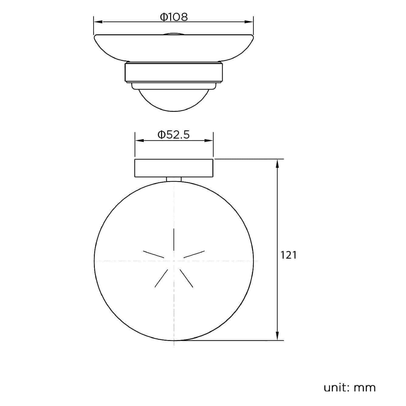 Modern Round Wall Mounted Soap Dish Holder - Chrome