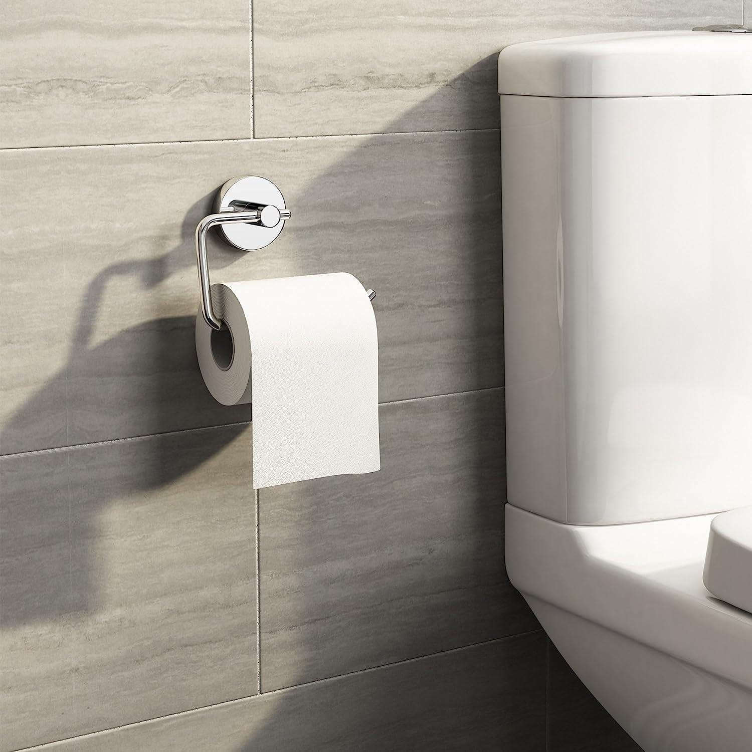 iBathUK Bathroom > Bathroom Accessories iBathUK Toilet Roll Holder Round Bathroom Accessory Chrome