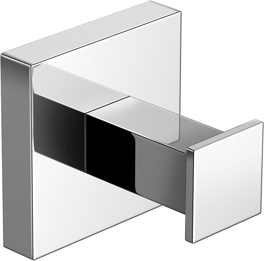 iBathUK Bathroom > Bathroom Accessories iBathUK Towel Robe Hook Luxury Square Chrome Accessory