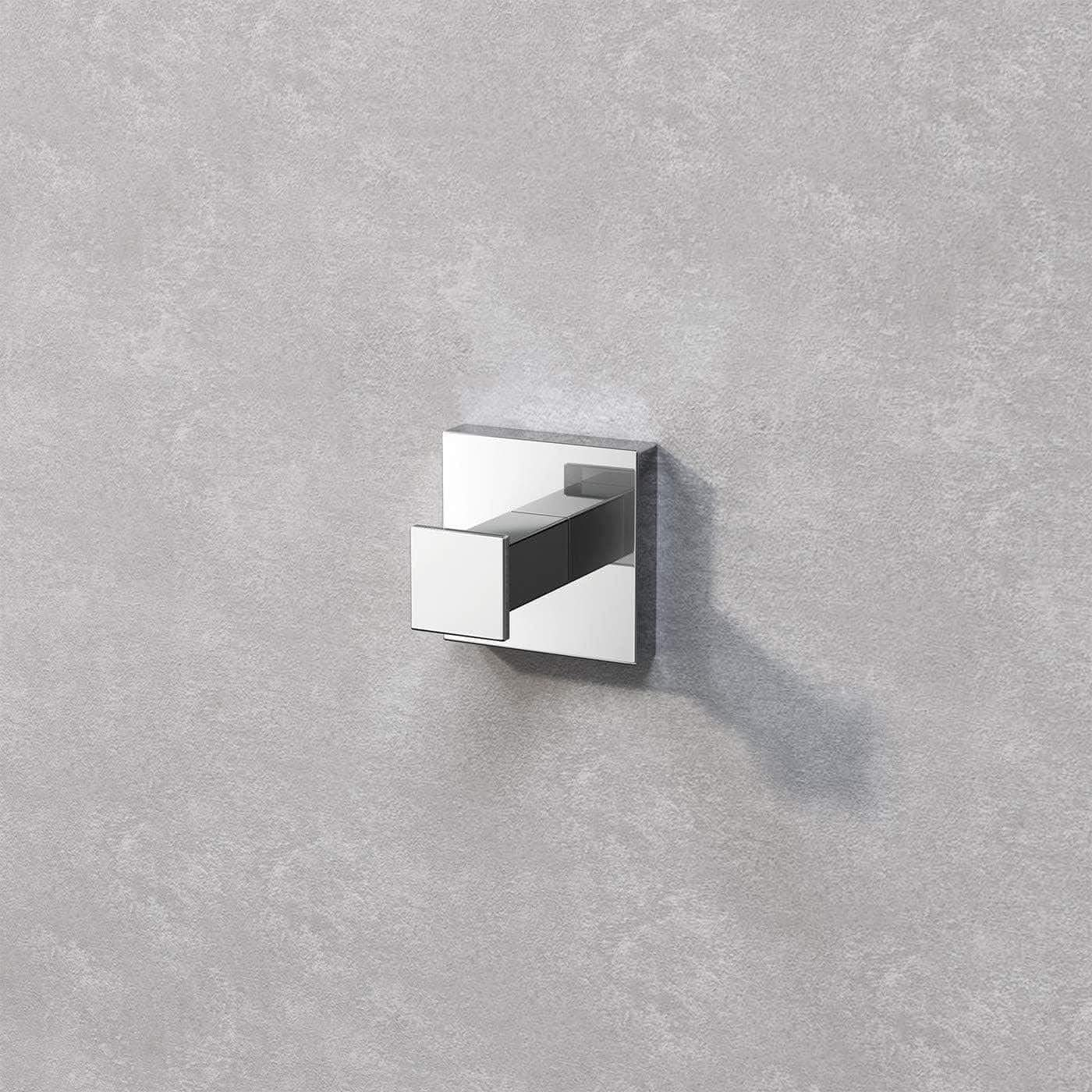 iBathUK Bathroom > Bathroom Accessories iBathUK Towel Robe Hook Luxury Square Chrome Accessory