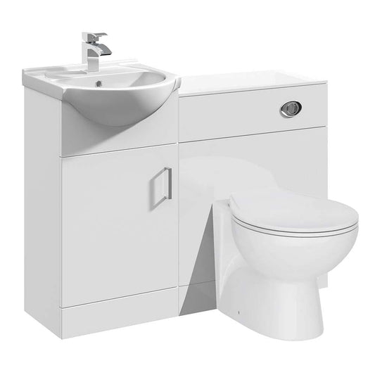 VeeBath Furniture > Combination Vanity Units 950mm Linx White MDF Bathroom Combination Set with Basin