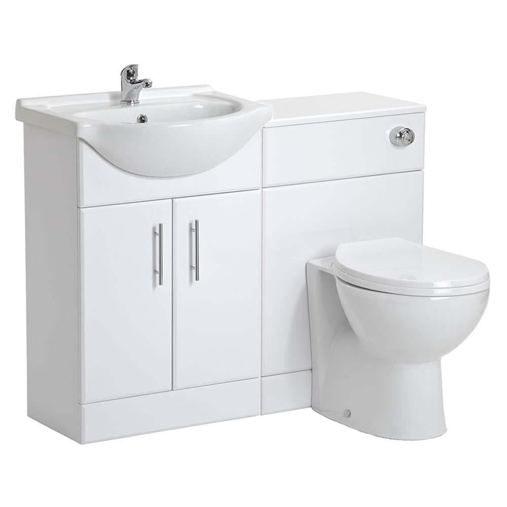 VeeBath Furniture > Combination Vanity Units 1050mm Linx White MDF Bathroom Combination Set with Basin