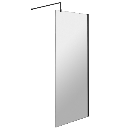 Cascade 8mm Glass Wetroom Panel With Support Bar