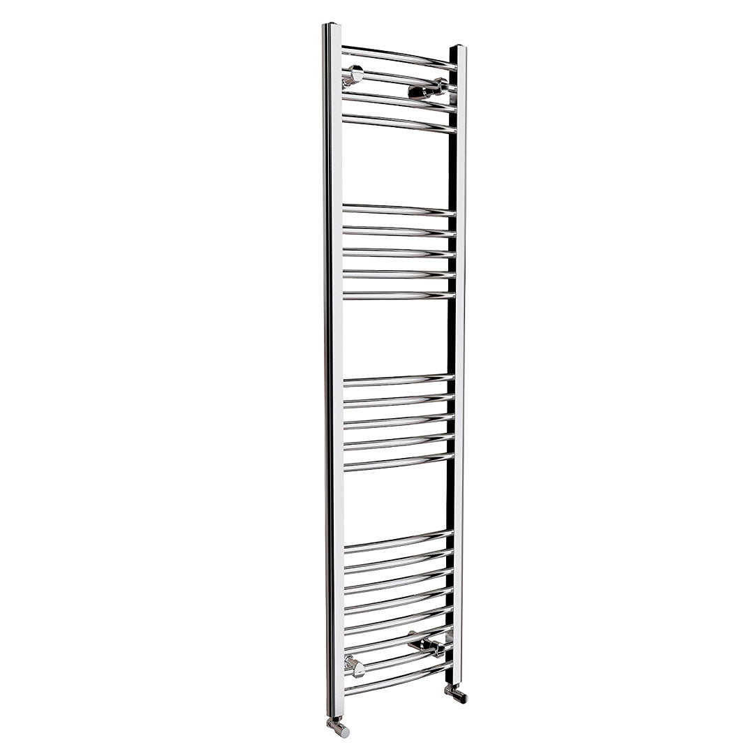 iBathUK Zypher Curved Heated Towel Rail Bathroom Radiator - Chrome