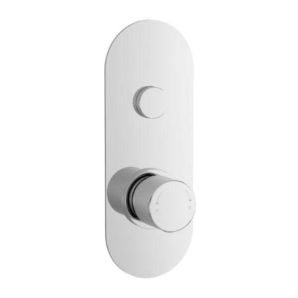 Nuie Concealed Shower Valves Nuie 1 Outlet Round Push Button Concealed Shower Valve - Chrome