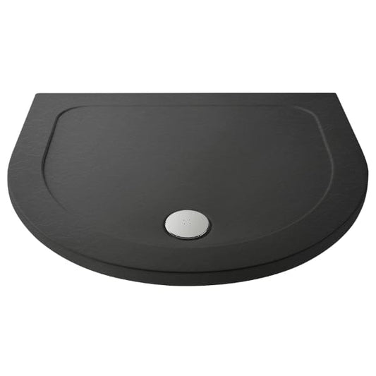 Nuie Quadrant Shower Trays,Shower Trays,Nuie Nuie 1050mm x 950mm D-Shaped Shower Tray - Slate Grey