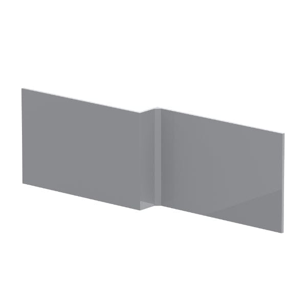 Nuie Bath Panels,Nuie,Bath Accessories Gloss Cloud Grey Nuie 1700mm Shower Bath Front Panel