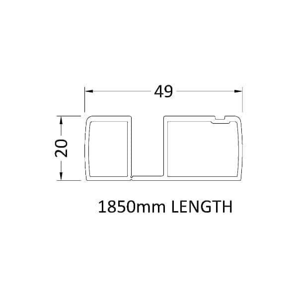 Nuie Shower Enclosure Accessories,Nuie Nuie 1850mm Profile Extension Kit