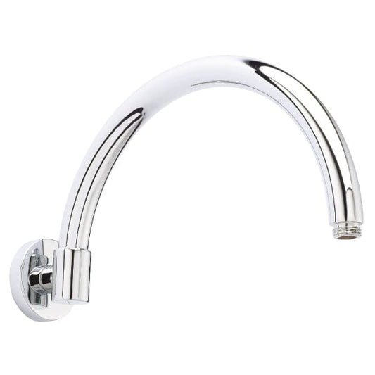Nuie Shower Arms Nuie 343mm Long Curved Wall Mounted Shower Arm - Chrome