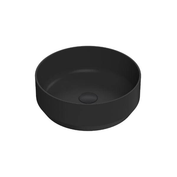 Nuie Countertop Basins,Modern Basins Matt Black Nuie 350mm Sit-On Countertop Basin - No TH