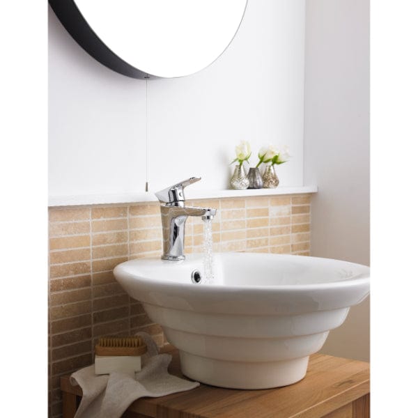 Nuie Countertop Basins,Modern Basins Nuie 460mm Sit-On Countertop Basin - 1 TH - White
