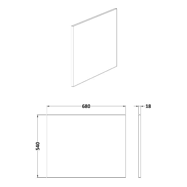 Nuie Bath Panels,Nuie,Bath Accessories Nuie 700mm Shower Bath End Panel