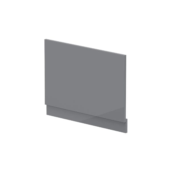 Nuie Bath Panels,Nuie,Bath Accessories Gloss Cloud Grey Nuie 750mm Straight Shower Bath End Panel With Plinth