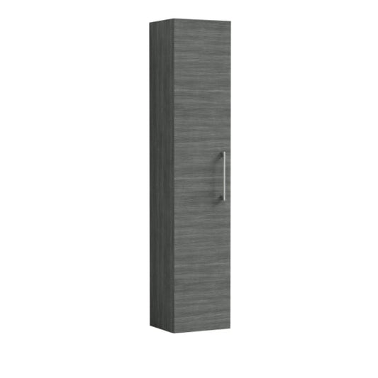 Nuie Tall Storage Units,Modern Storage Units Anthracite Nuie Arno 1 Door Wall Hung Tall Storage Unit 300mm Wide