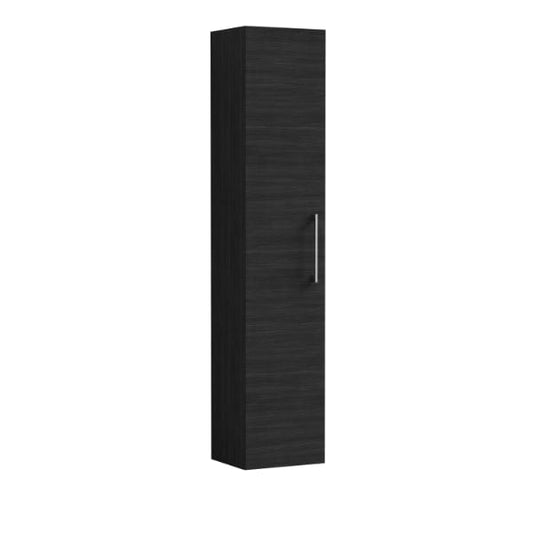 Nuie Tall Storage Units,Modern Storage Units Charcoal Black Nuie Arno 1 Door Wall Hung Tall Storage Unit 300mm Wide