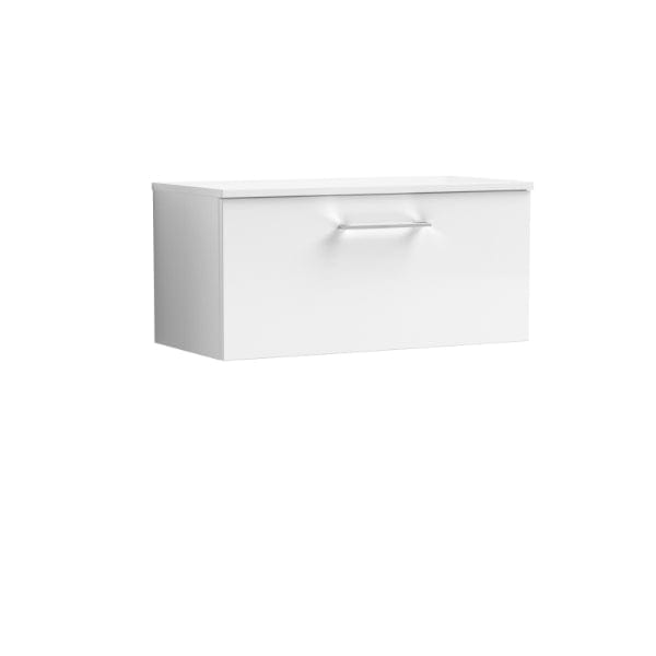 Nuie Wall Hung Vanity Units,Modern Vanity Units,Basins With Wall Hung Vanity Units,Nuie Gloss White Nuie Arno 1 Drawer Wall Hung Vanity Unit With Worktop 800mm Wide