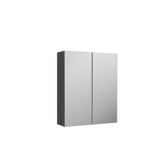 Nuie Non Illuminated Mirror Cabinets,Nuie Anthracite Nuie Arno 2 Door Non Illuminated Mirrored Cabinet (50/50) 715mm x 600mm