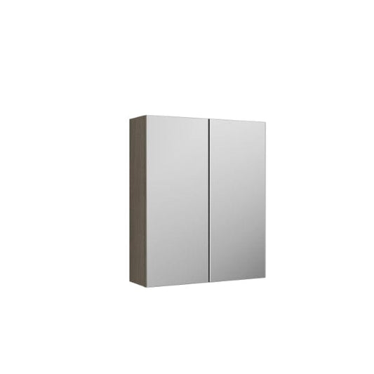Nuie Non Illuminated Mirror Cabinets,Nuie Solace Oak Nuie Arno 2 Door Non Illuminated Mirrored Cabinet (50/50) 715mm x 600mm