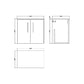 Nuie Wall Hung Vanity Units,Modern Vanity Units,Basins With Wall Hung Vanity Units,Nuie Nuie Arno 2 Door Wall Hung Vanity Unit With Worktop 600mm Wide