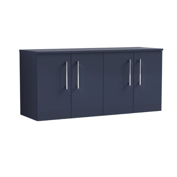 Nuie Wall Hung Vanity Units,Modern Vanity Units,Basins With Wall Hung Vanity Units,Nuie Electric Blue Nuie Arno 4 Door Wall Hung Vanity Unit With Worktop 1200mm Wide
