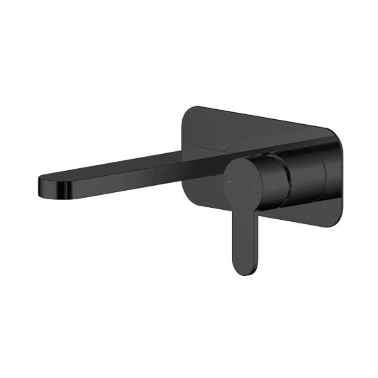 Nuie Wall Mounted Taps,Basin Mixer Taps,Modern Taps Matt Black Nuie Arvan 2-Hole Wall Mounted Basin Mixer Tap With Plate