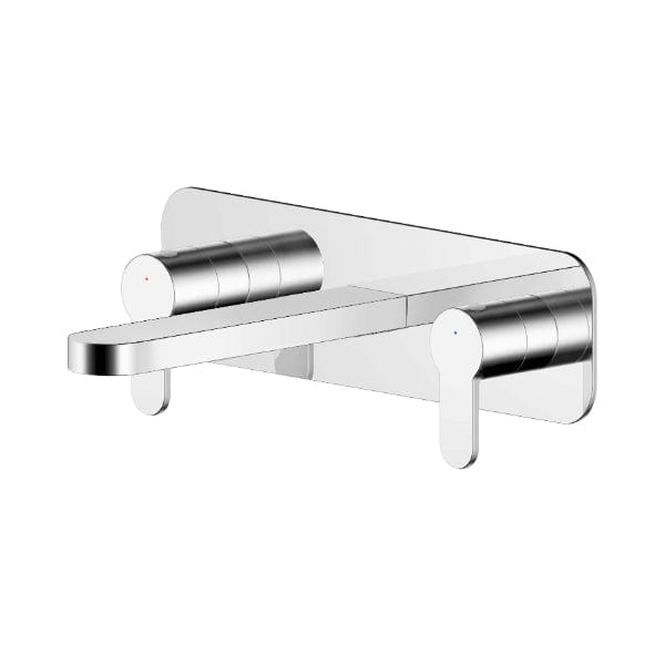 Nuie Wall Mounted Taps,Basin Mixer Taps,Modern Taps Nuie Arvan 3-Hole Wall Mounted Basin Mixer Tap With Plate - Chrome