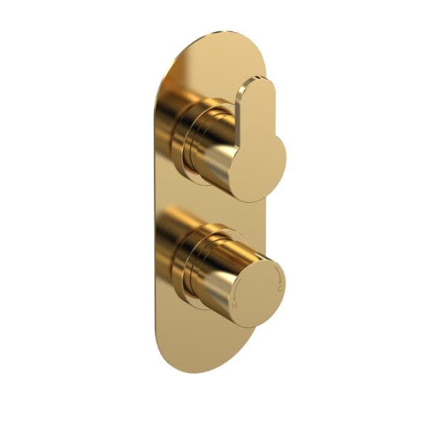 Nuie Concealed Shower Valves,Thermostatic Shower Valves Brushed Brass Nuie Arvan Dual Handle Thermostatic Concealed Shower Valve