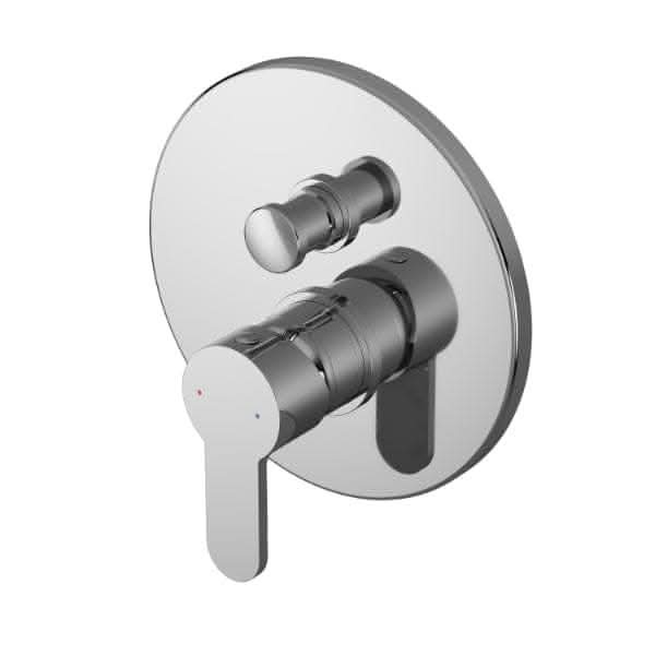 Nuie Manual Shower Valves Nuie Arvan Single Handle Manual Concealed Shower Valve With Diverter - Chrome