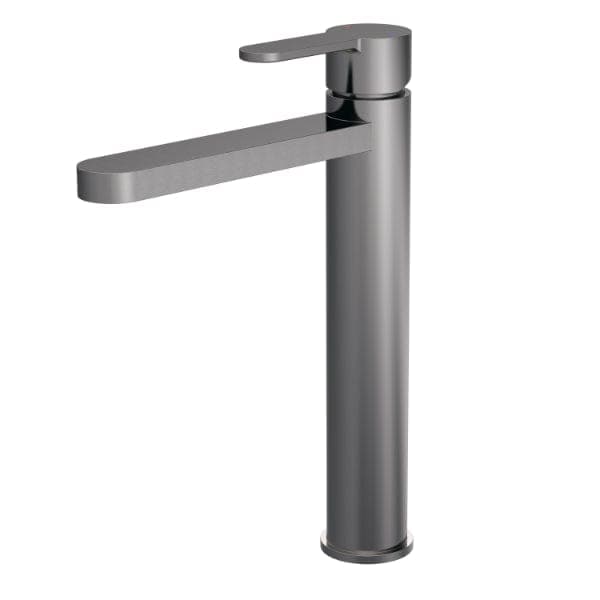 Nuie Tall Basin Mixer Taps,Modern Taps,Deck Mounted Taps Brushed Gun Metal Nuie Arvan Tall Mono Basin Mixer Tap
