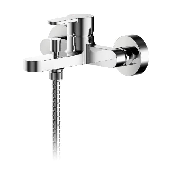 Nuie Bath Shower Mixer Taps,Wall Mounted Taps,Modern Taps Nuie Arvan Wall Mounted Bath Shower Mixer Tap with Shower Kit - Chrome