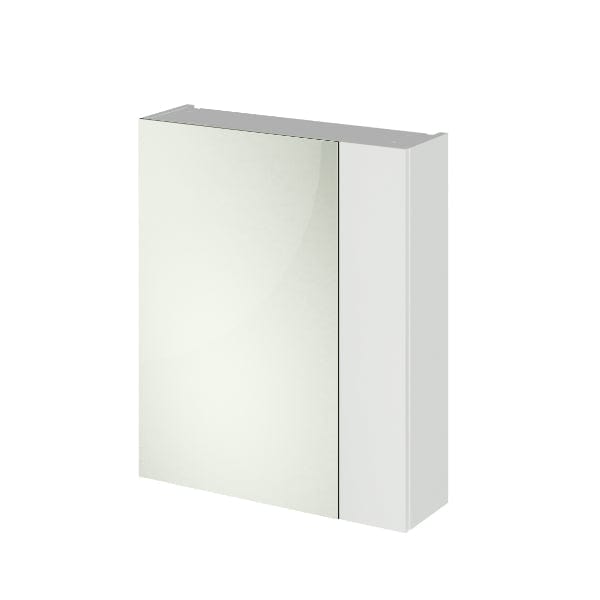 Nuie Non Illuminated Mirror Cabinets,Nuie Gloss Grey Mist Nuie Athena 1 Door Non Illuminated Mirrored Cabinet (75/25) 600mm Wide