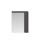 Nuie Non Illuminated Mirror Cabinets,Nuie Gloss Grey Nuie Athena 1 Door Non Illuminated Mirrored Cabinet (75/25) 600mm Wide