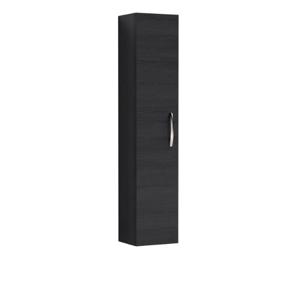 Nuie Tall Storage Units,Modern Storage Units Charcoal Black Nuie Athena 1 Door Wall Hung Tall Storage Unit 300mm Wide