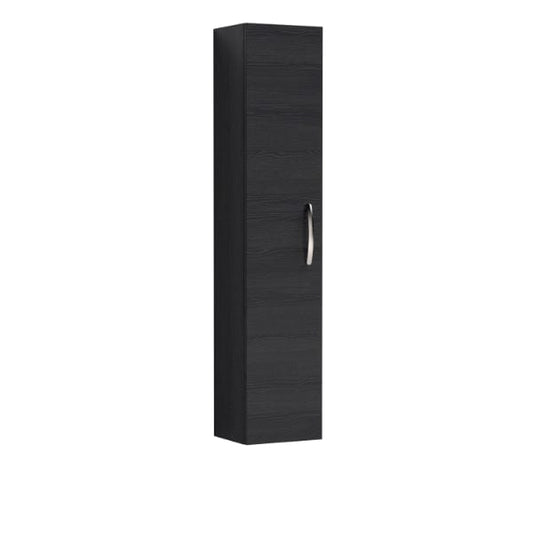 Nuie Tall Storage Units,Modern Storage Units Charcoal Black Nuie Athena 1 Door Wall Hung Tall Storage Unit 300mm Wide